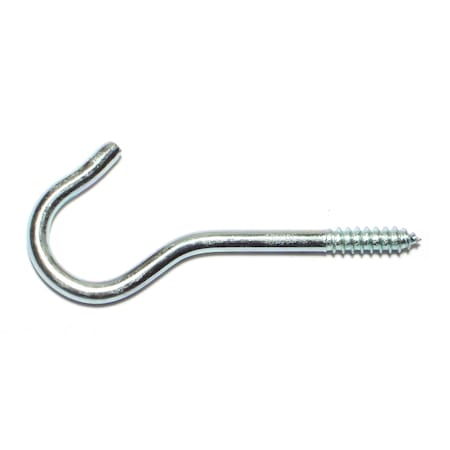 Midwest Fastener 3/16" x 3/4" x 3-3/8" Zinc Plated Steel Screw Hooks 14 14PK 60625